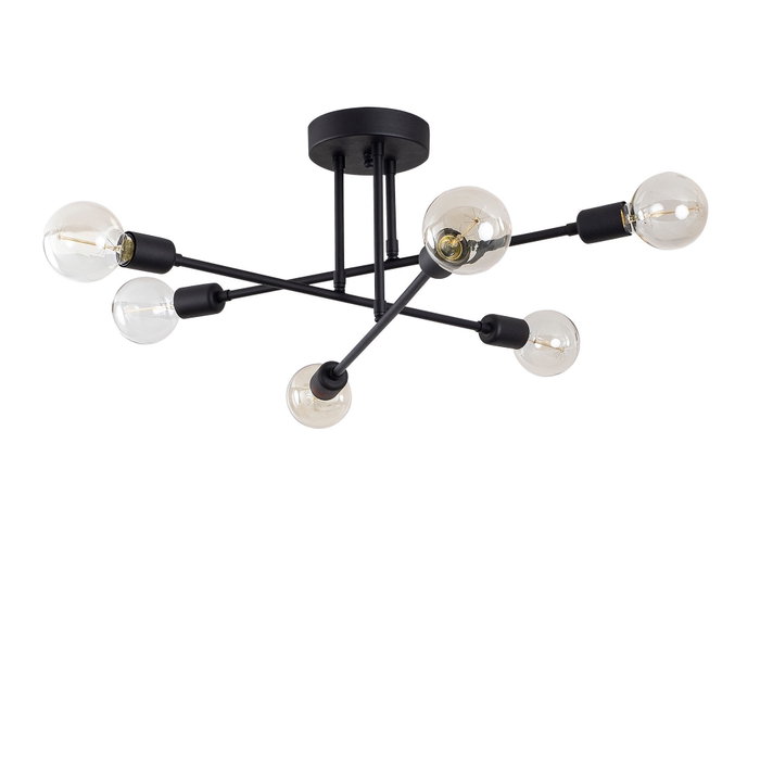 Opviq Flower - 174-AV Lámpara de araña negra
